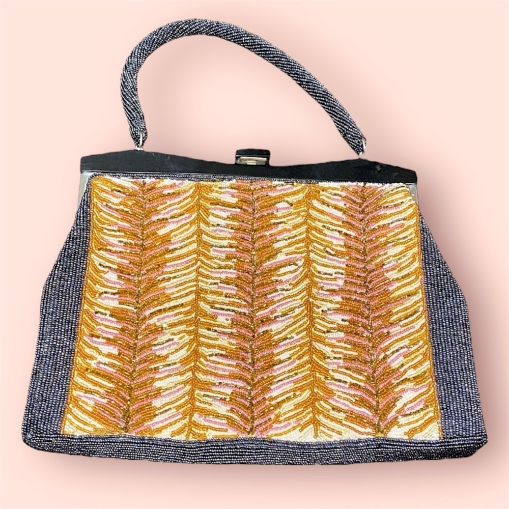 Vintage 1970s Intricately Beaded Handbag